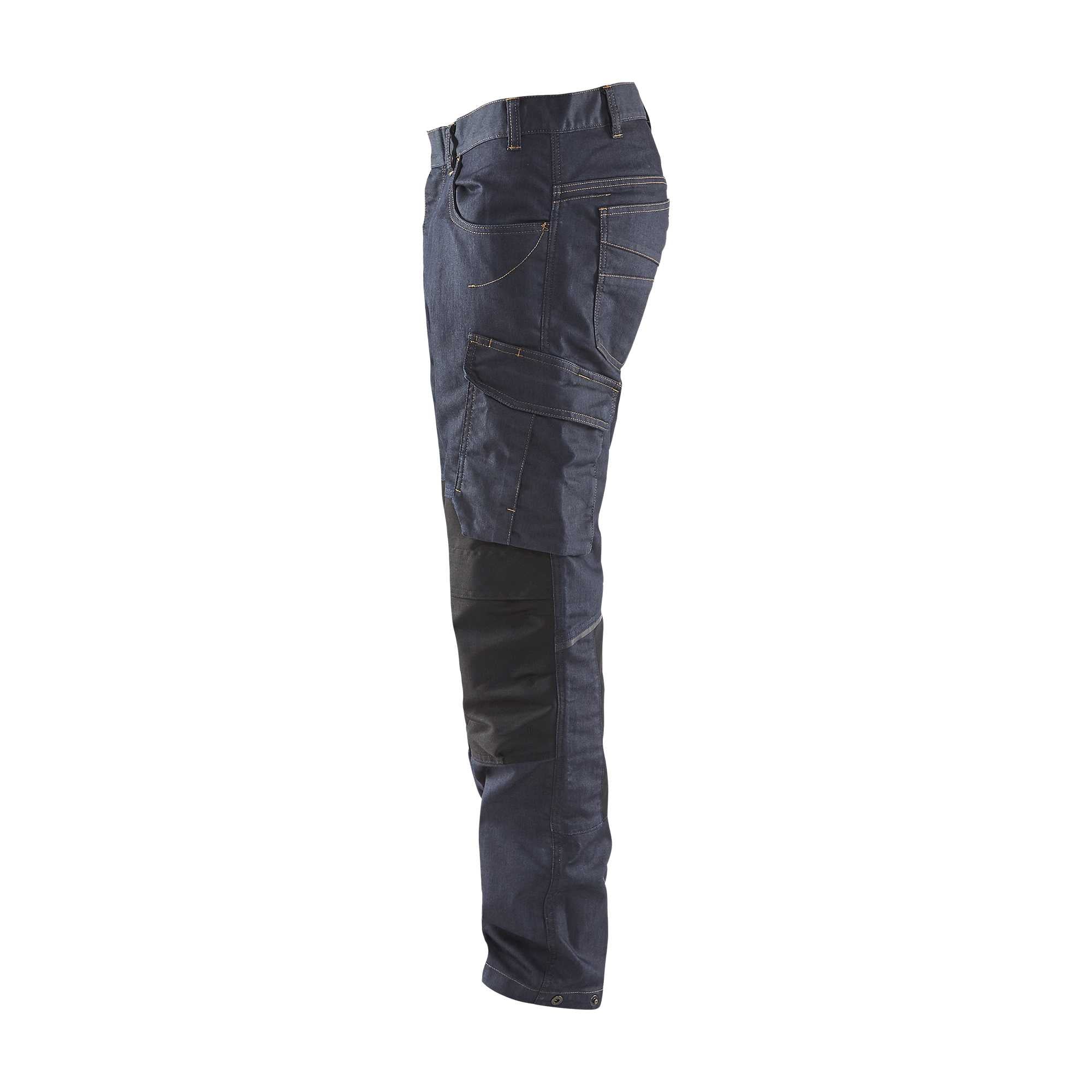 BLAKLADER 14971141 | Service Trousers Denim Stretch Work Trousers Men - Cordura Denim